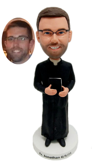 Custom cake toppers priest cake topper for pastor cake toppers